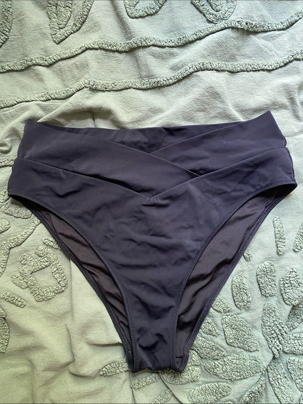 High-Waist Women's Bikini Bottom - Black